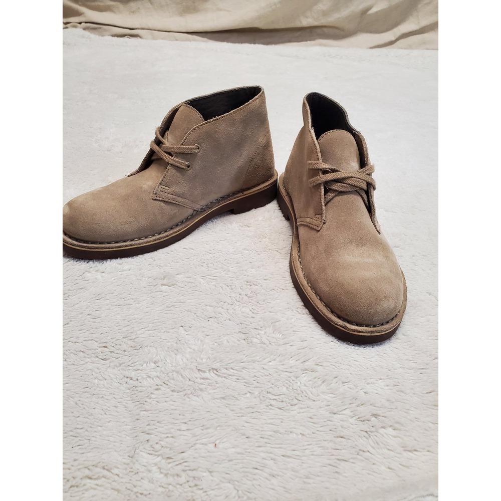 Clarks Beige Sand Tan Suede Leather Laces Chukka Boot Dress‎ Shoes 6.5 Classic
